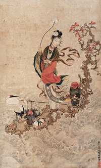 贺寿琪 仙女 镜心